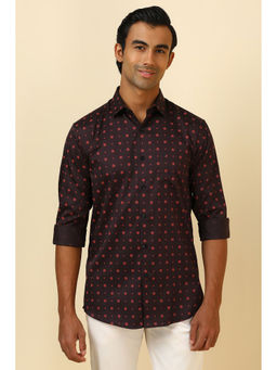 Allen Solly - Men Brown Printed Full Sleeves Casual Shirt