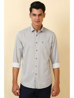Allen Solly - Men Grey Printed Full Sleeves Casual Shirt