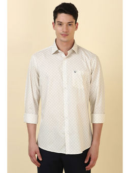 Allen Solly - Men Beige Printed Full Sleeves Casual Shirt