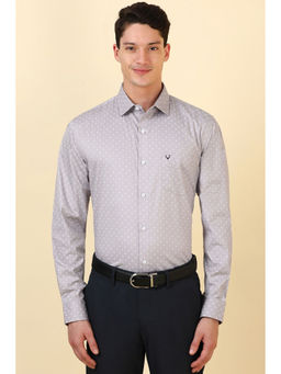 Allen Solly - Men Purple Printed Full Sleeves Formal Shirt