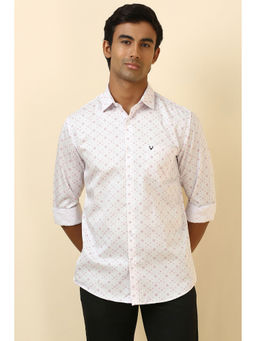 Allen Solly - Men White Printed Full Sleeves Casual Shirt