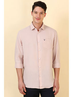 Allen Solly - Men Pink Solid Full Sleeves Casual Shirt
