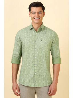 Allen Solly - Men Green Floral Printed Full Sleeves Casual Shirt