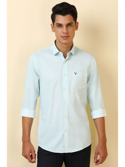 Allen Solly - Men Light Blue Printed Full Sleeves Casual Shirt