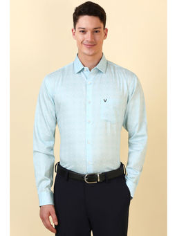Allen Solly - Men Light Blue Printed Full Sleeves Formal Shirt