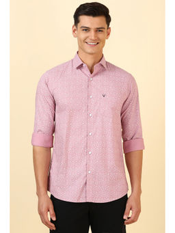 Allen Solly - Men Pink Printed Full Sleeves Casual Shirt