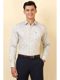 Allen Solly - Men Light Blue Floral Printed Full Sleeves Formal Shirt