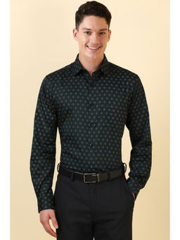 Allen Solly - Men Green Printed Full Sleeves Formal Shirt