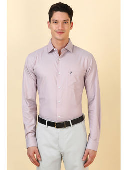 Allen Solly - Men Lavender Textured Full Sleeves Formal Shirt