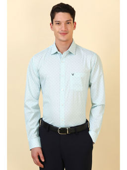 Allen Solly - Men Light Blue Printed Full Sleeves Formal Shirt