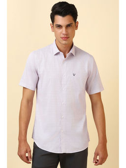 Allen Solly - Men Lavender Printed Half Sleeves Casual Shirt