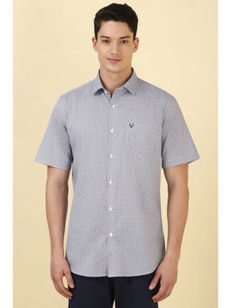 Allen Solly - Men Purple Printed Half Sleeves Casual Shirt