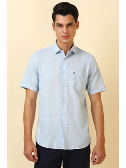 Allen Solly - Men Light Blue Floral Printed Half Sleeves Casual Shirt