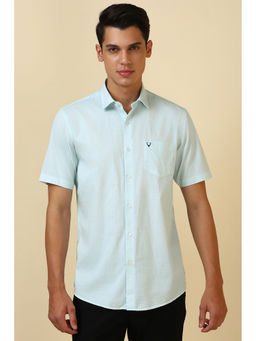 Allen Solly - Men Light Blue Printed Half Sleeves Casual Shirt