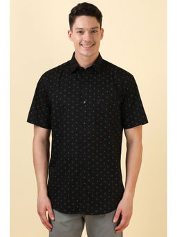 Allen Solly - Men Black Printed Half Sleeves Casual Shirt