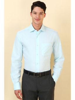 Allen Solly - Men Light Blue Floral Full Sleeves Formal Shirt