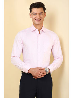 Allen Solly - Men Pink Floral Full Sleeves Formal Shirt