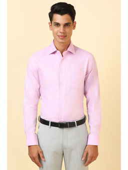 Allen Solly - Men Pink Printed Full Sleeves Formal Shirt