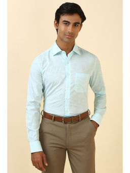 Allen Solly - Men Light Blue Floral Full Sleeves Formal Shirt