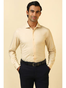 Allen Solly - Men Yellow Printed Full Sleeves Formal Shirt