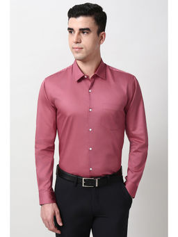 Peter England - Men Pink Regular Fit Full Sleeves Formal Shirt
