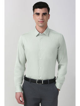 Peter England - Men Green Regular Fit Full Sleeves Formal Shirt