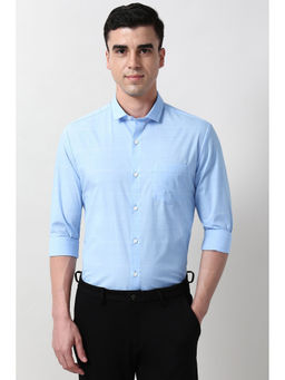 Peter England - Men Light Blue Slim Fit Full Sleeves Formal Shirt