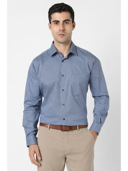 Van Heusen - Printed Navy Blue Formal Shirt