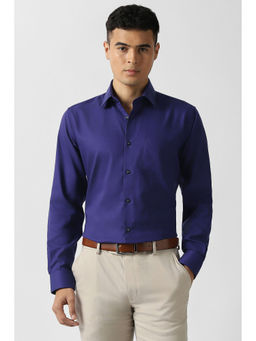 Van Heusen - Men Purple Solid Full Sleeves Wedding Shirt