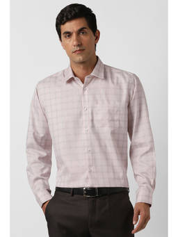 Van Heusen - Checks Formal Light Pink Shirt