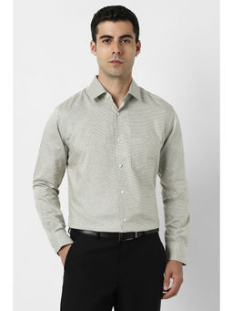 Van Heusen - Green Printed Formal Shirt