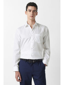 Van Heusen - Textured White Formal Shirt