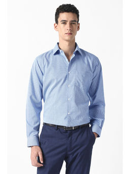 Van Heusen - Checks Blue Full Sleeve Formal Shirt