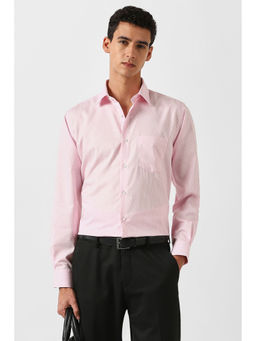 Van Heusen - Pink Textured Formal Shirt
