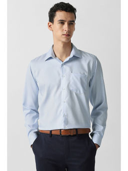 Van Heusen - Sky Blue Textured Formal Shirt