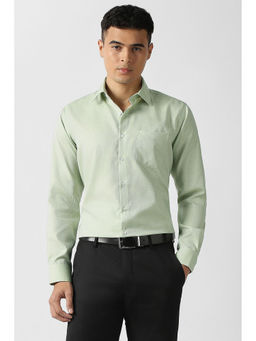 Van Heusen - Textured Green Formal Shirt