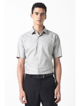 Van Heusen - Checks Grey Formal Shirt