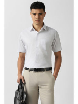 Van Heusen - White Checks Formal Shirt