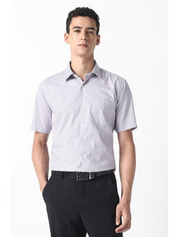 Van Heusen - Checks Purple Formal Shirt