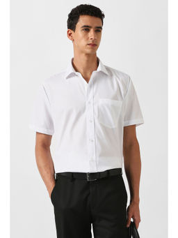 Van Heusen - White Solid Formal Shirt
