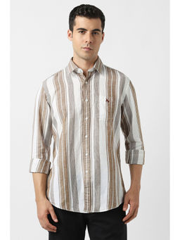 Van Heusen - Stripes Beige & White Casual Shirt