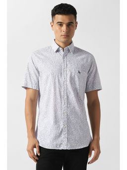 Van Heusen - Floral White Half Sleeve Casual Shirt