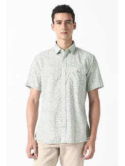Van Heusen - Printed Green Casual Shirt
