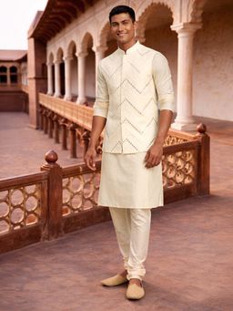 Vastramay - Viscose Kurta and Churidar with Nehru Jacket