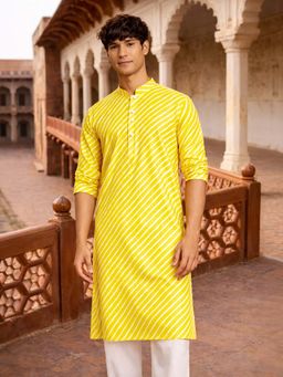 Vastramay - Yellow Cotton Kurta