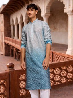 Vastramay - Aqua Ombre Long Kurta