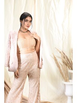Aaryaa By Kashveen Kohli - Nude Lace Blazer