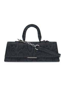 MIRAGGIO - Elsie Textured Shoulder Bag for Women with Top-Handle - Black