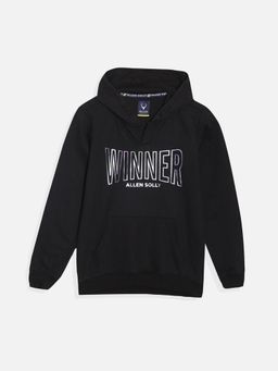 Allen Solly - Boys Black Typography Regular Fit Sweatshirt