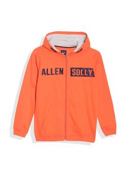 Allen Solly - Boys Orange Typography Regular Fit Sweatshirt